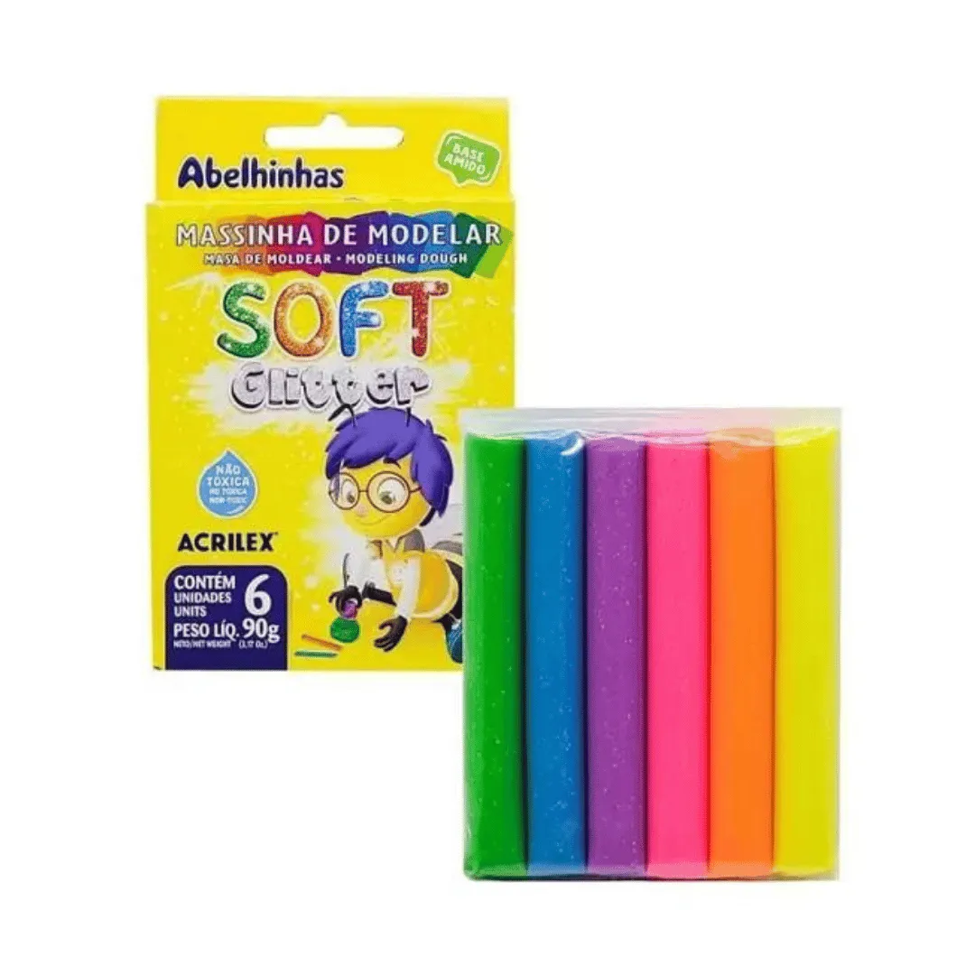 MASSINHA DE   MODELAR SOFT C/06 UNIDADES